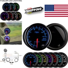 Customizable Egt Pyrometer Kit 1500f Black Dial 7 Color Modes For Diesel Trucks Customizable Egt Pyrometer Kit 1500f Black Dial 7 Color Modes For Diesel Trucks