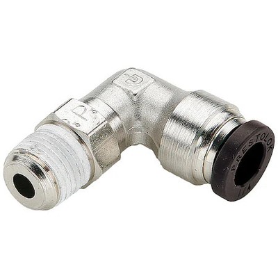 Parker W169plp-4-6 90 Degree Elbow Swivel, 1/4 In Push-To-Connect X 3/8In