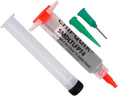 SMDLTLFPT4 Solder Paste No Clean Sn42/Bi57.6/Ag0.4 Low Temp 138C in 5Cc Syringe