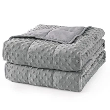Weighted Blanket for Adults, Minky Dots Heavy Blanket for Woman,Man Sleeping ...