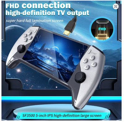 5 Inch Multifunctional IPS HD Retro Portable Game Console SF3500 Supp