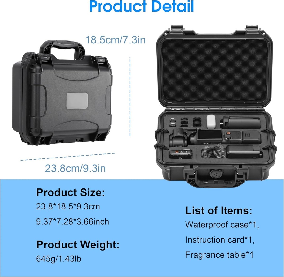 Waterproof Hard Case For DJI Osmo Pocket 4 Accessories Dual Layer