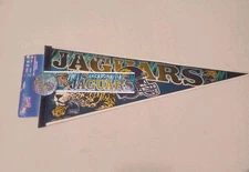 Vintage NFL Jacksonville Jaguars Edition #1 Football Pennant Button & Sticker