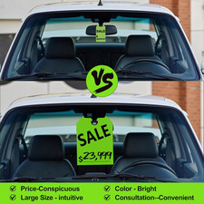120 Pack Sale Tags, Green Double-Sided Hanging Car Mirror Tags, 8.3 X 11.2 In...