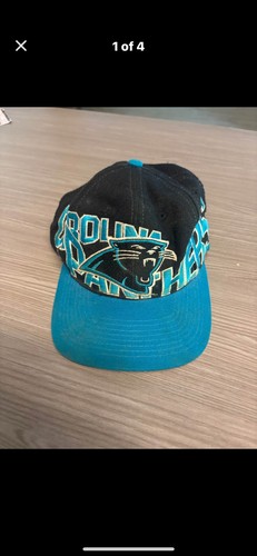 Vintage Carolina Panthers Apex One Snapback Hat Black Blue NFL 90s Hat