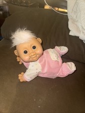 Vintage 90s Russ Troll Doll, Crawling Baby Giggles, Untested