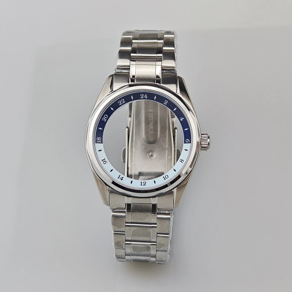 39.5mm Stainless Steel Case+Strap Sapphire Glass For NH34 NH35 NH36 28.5mm Dial