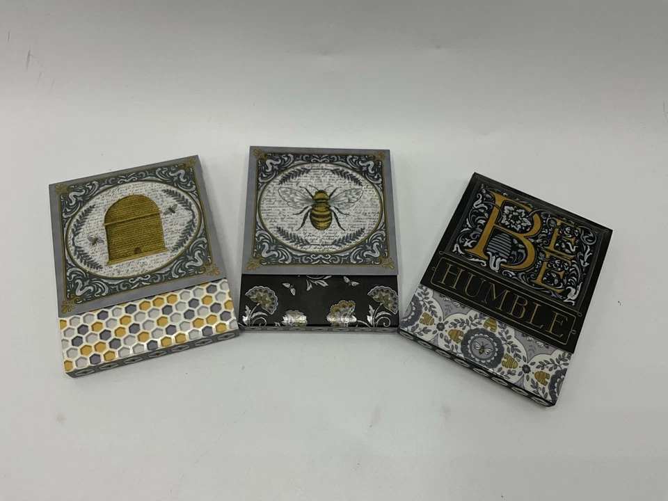 Moda Fabrics Notepad 75 Sheets Bees MAGNETIC CLOSURE 3 X 4 NEW - Image 2 of 4