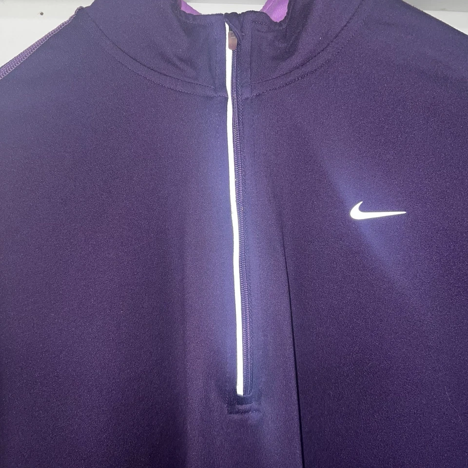 Paquete Nike para mujer: 2 camisas de correr con capucha púrpura/verde talla XL Foto 4 de 4