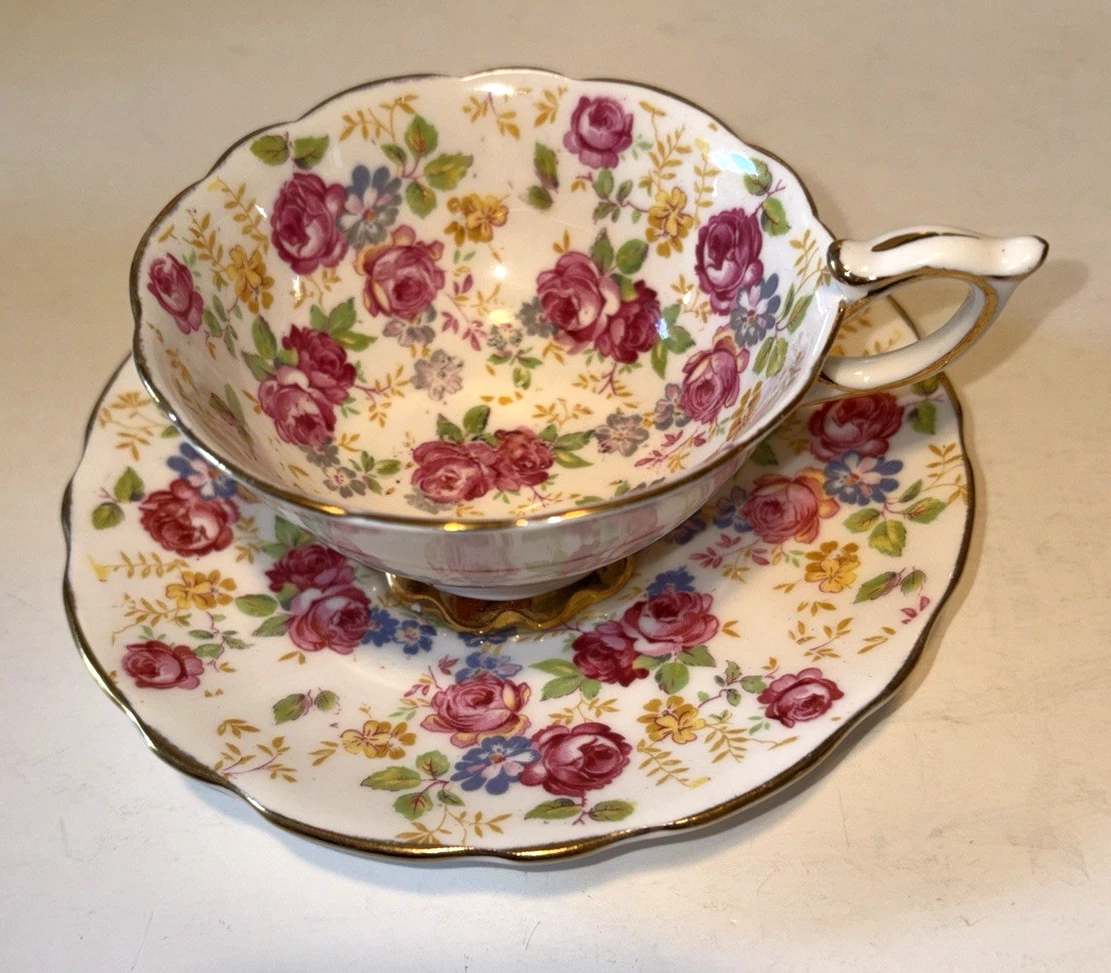 チャティーレトロ Chintz Teacup Saucer for sale | eBay