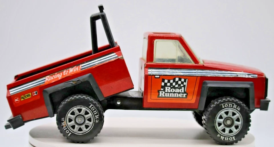 Tonka Chevrolet Pick Up Truck Red Road Runner Racing To Win - Image 2 of 4