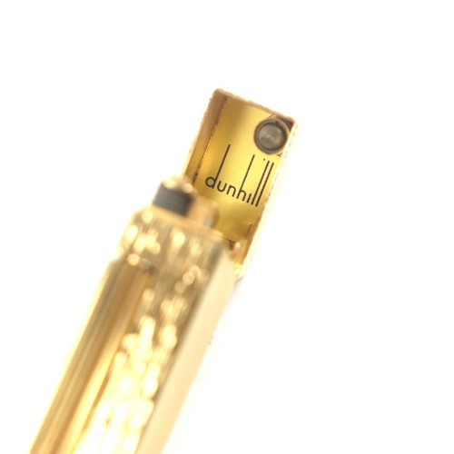 Encendedor de gas con logotipo cuadrado Dunhill estuche dorado encendido suizo OK - Imagen 6 de 8