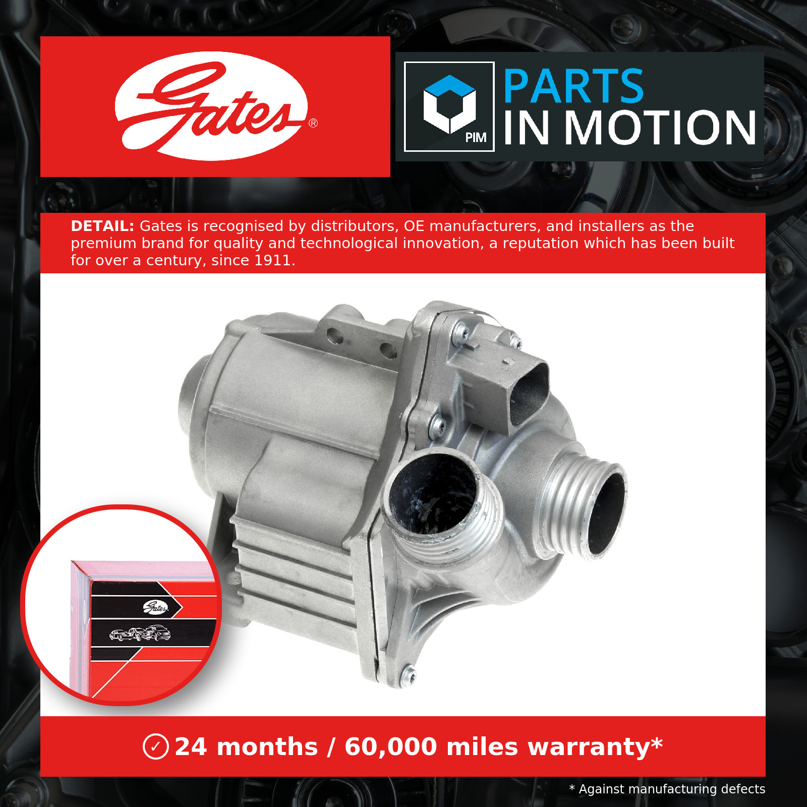 Engine Cooling Water Pump Fits BMW 1 Series 3 Series 5 Series X3 X4 GATES 41504E - Image 13