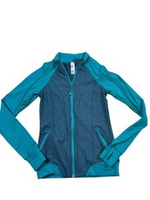 Teal Ivivva Lululemon Zipper Sweatshirt Jacket Girls Youth Size 14