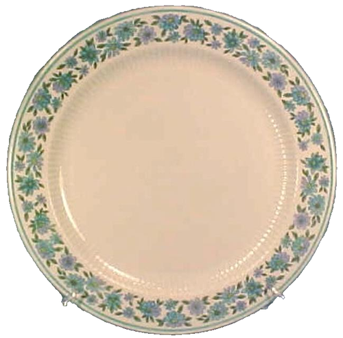 Claridge Mystic Salad Plate Ironstone Blue Purple Flowers Japan - Picture 2 of 3