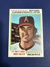 1978 Topps Record Breaker Nolan Ryan Card #6