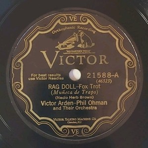 Victor 21588 Rag Doll / Kiddie Kapers - Victor Arden - Phil Ohman 78rpm Record