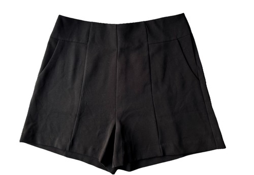 Cheeky Peach womens shorts NEW size M black knit high waist flat front cute NWT - Bild 2 von 13