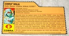 2008 Cobra Ninja Viper - GI Joe file card (modern)