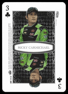 #ad #ad 2009 Wheels Main Event Playing Cards Blue #3 of Clubs Ricky Carmichael $1.75