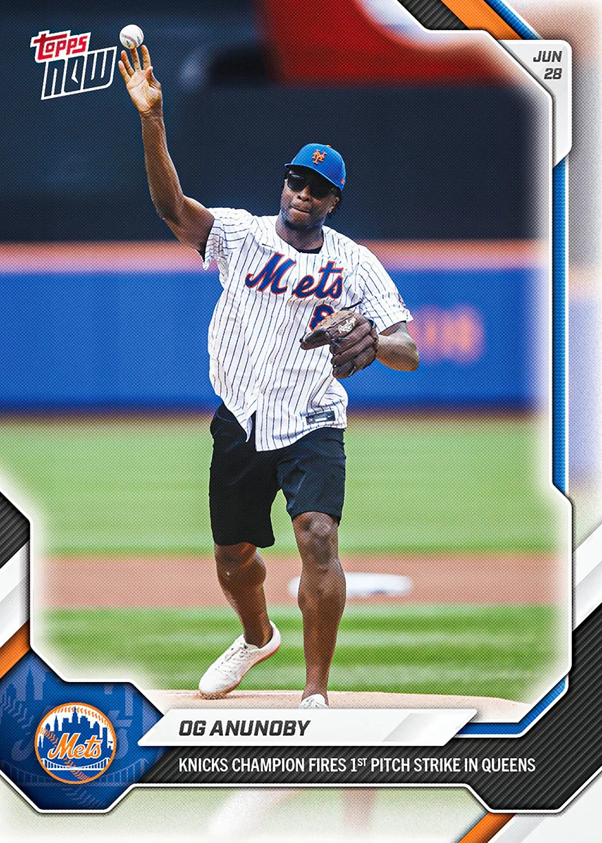 2026 Topps Now MLB #389 OG Anunoby New York Knicks New York Mets PRESALE