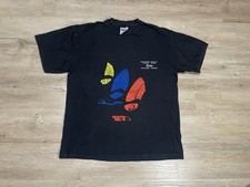 VTG 90s Redondo Beach Yatch Club Black Mens Sz L 2-sided T-Shirt Made in USA
