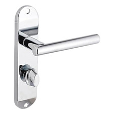 Smith & Locke Contract Fire Rated Latch Lever Door Handle Pair Satin Aluminium