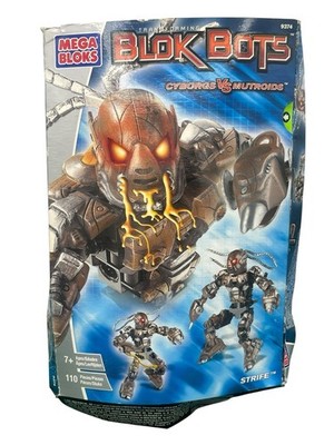 Mega Bloks Transforming Blok Bots Strife #9374 2003 Factory Sealed Damaged Box