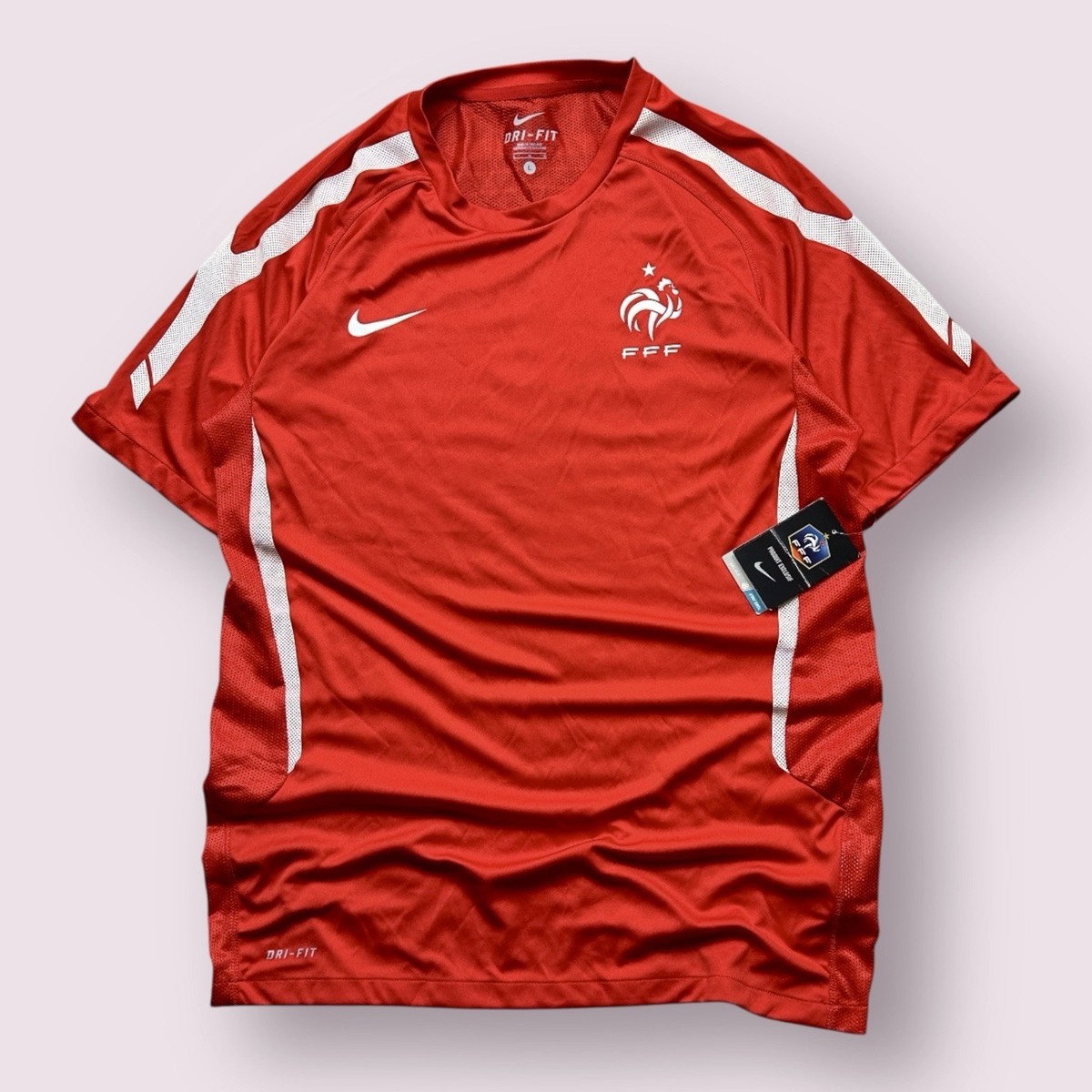 Vintage Men's Nike France National Jersey Kit Sz L 2010/11 Red FFF
