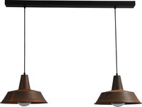 Industrie HäNgelampe Braun Antik Handarbeit Ø35Cm 2Xe27 L:100Cm Pendelleuchte