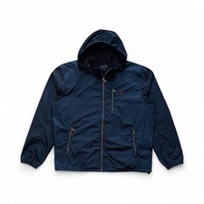 Giubbotto Anorak Polo Ralph Lauren Uomo XL Blu Poliestere Giacca Pre Owned