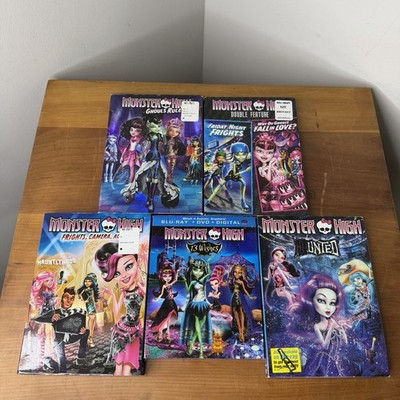 Monster High DVDs Horror (Bundle Of 5) 13 Wishes, Ghouls Rule, Double Feature