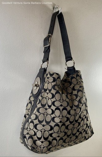 Coach Handtasche Damen schwarz Canvas Monogramm - Bild 2 von 6
