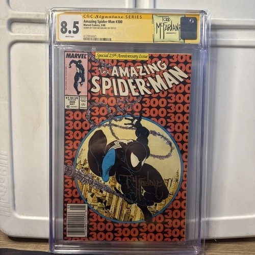 AMAZING SPIDER-MAN #300 CGC 8.5 SIGNED TODD MCFARLANE w/CUSTOM LABEL 1ST VENOM