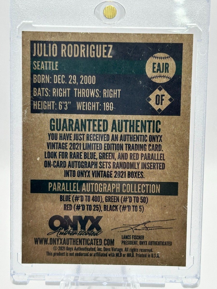 2021 JULIO RODRIGUEZ サイン入りカード /50直筆auto