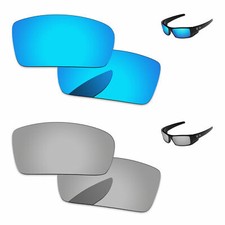 Lenslog Silver  Ice Blue Polarized Replacement Lenses For-Oakley Gascan