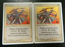 Vintage MTG Unlimited (2) Holy Armor White Common Cards LP-Excellent Con