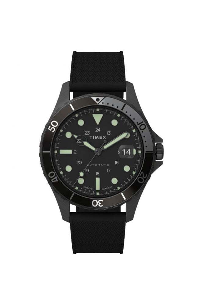 Timex da Uomo Navi XL Automatico Cinturino IN Silicone Per Orologio TW2U99900