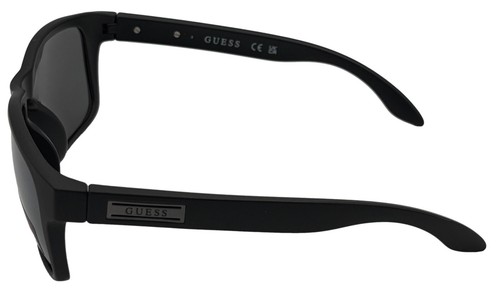 Guess Sunglass Mens Matte Black Rectangle Plastic Wrap, Mirror Lens GO00028. 2C - Picture 4 of 12