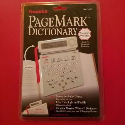 Franklin MWD-520 Merriam Webster's Dictionary PageMark Edition Brand New