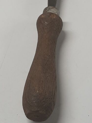 VINTAGE JOHNSON RASP FILE W/ ROUND WOOD HANDLE - 16" Made In USA - Picture 3 of 7