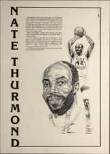 Nate Thurmond _RARE RETIRED 42 JERSEY Poster Golden State/San Francisco Warriors