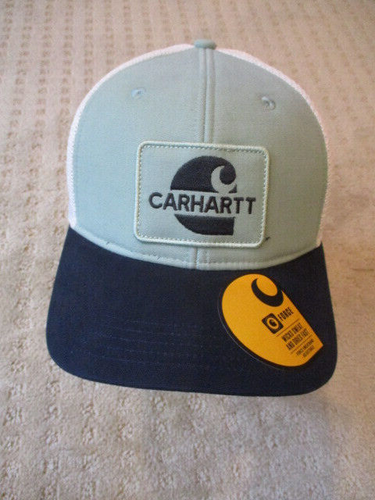 Carhartt Canvas Snapback Mesh Back Cap Patch Surf Logo Graphic Force Hat NWT