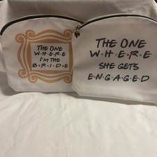 Set of 2 New Bride to Be and Bride Themed Makeup, Toiletry and Travel Bags. 005