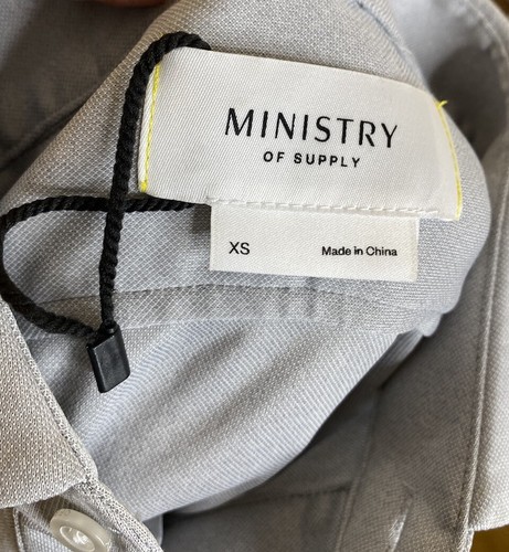 Maglia Ministero delle Forniture Uomo XS Grigio Apollo Polo Elasticizzata NUOVA - Foto 10 di 11