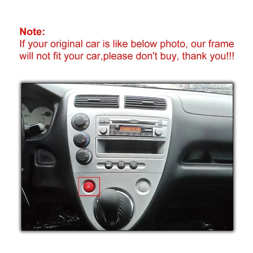 PARA HONDA CIVIC ANDROID 2000-2005 AUTO APPLE CARPLAY COCHE ESTÉREO GPS NAVEGACIÓN RADIO Foto 3 de 4