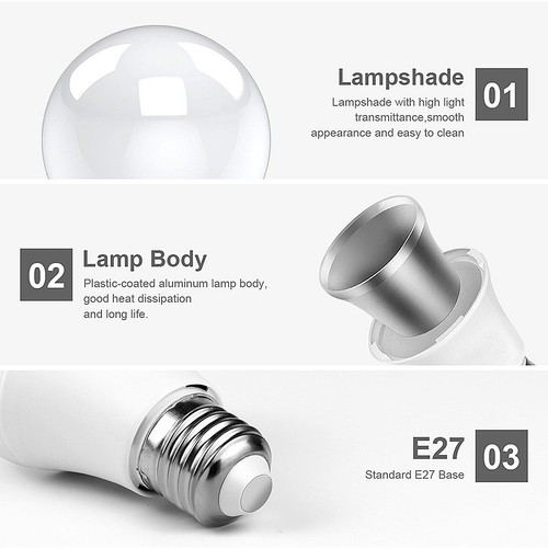 Microwave Radar Induction 12W LED Light Bulb With Motion Sensor E27 LED 220V - Picture 4 of 10