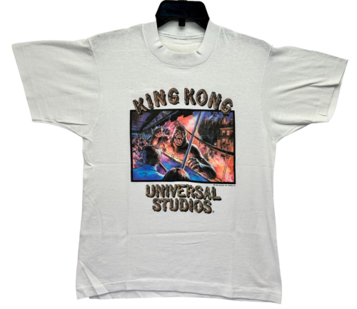 T-shirt vintage Universal Studios King Kong petit 1986 rare film promo - Photo 1/4
