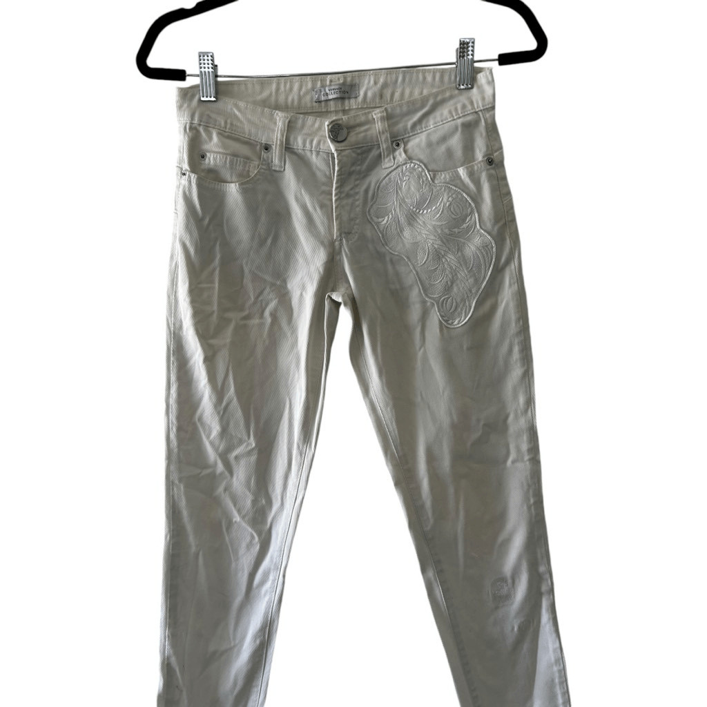 Versace Jeans Collection White Patchwork Jeans Si… - image 4