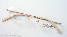Michael Kors Rimless Eyeglasses Glasses Frames Rimless Gold Designer Womens Sz S.